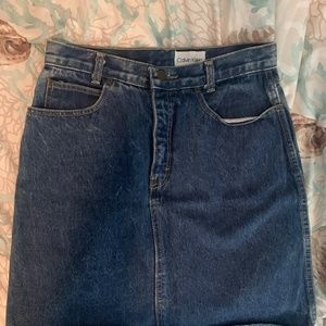 Calvin Klein Blue Denim Skirt